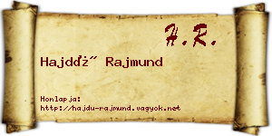 Hajdú Rajmund névjegykártya